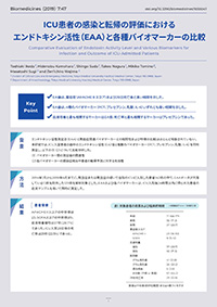 ICU患者の感染と転帰の評価におけるエンドトキシン活性(EAA)と各種バイオマーカーの比較